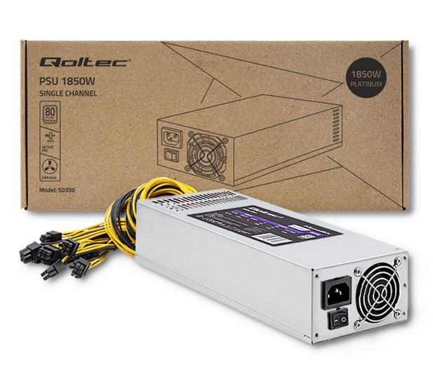QOLTEC Zasilacz PCI-E 1850W | 80 Plus Miner | Gaming Miner 50350 - 728987 - zdjęcie